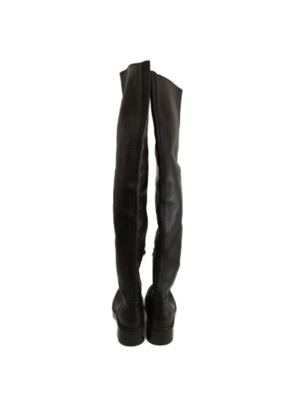 Bottega Veneta Lug Boots Thigh High Long Knee Leather Round Toe Dark Brown